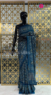 Georgette Silk Saree with gold foil prints-PA001