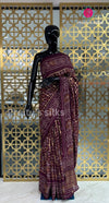 Georgette Silk Saree with gold foil prints-PA001