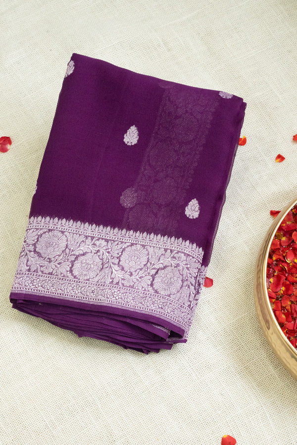 Day 8Pure Chiffon Banarasi Silk Saree-PA45039