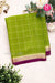 Pure Mysore Crepe Silk Saree -Olive Green And Deep Magenta-Pink-PA09448