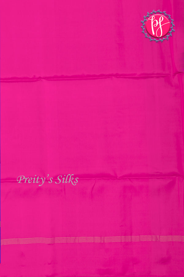 Kanchipuram Soft Silk Saree-Royalblue And Pink-PA35021