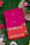 Half Pure Kanchipuram Silk Saree-Mejentapink And Red-PA27022