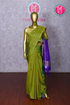 Kanchipuram Soft Silk Saree-Army Green And Royalblue-PA20267
