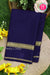 Pure Mysore Crepe Silk Saree-Navyblue-PA21800