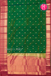 Half Pure Kanchipuram Silk Saree-Bottlegreen And Marron-PA35212