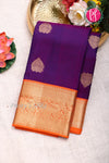 Pure Kanchipuram Silk Saree-Purple And Orange-PF81242