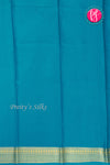 Pure Mysore Crepe Silk Saree-Yellow And Tealblue-PA22436