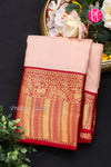 Pure Kanchipuram Silk Saree-Lightpink And Marron-PA23597