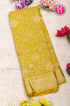 PURE KADDI BANARASI GEORGETTE SILK SAREE-Mehandigreen-PA23868