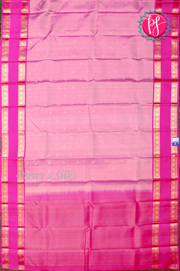 Pure Kanchipuram Silk Saree-Mauvepink And Mejentapink-PA35455