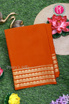 Pure Mysore Crepe Silk Saree-Orange-PA19558