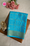 Pure Mysore Crepe Silk Saree-Tealblue-PA57163