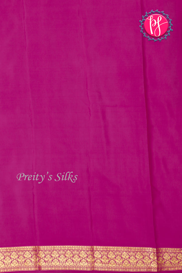 Pure Mysore Crepe Silk Saree-Pastelgreen And Mejentapink-PA46832