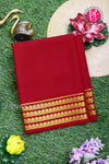 Pure Mysore Crepe Silk Saree-Red-PA19558