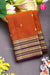 Pure Kanchipuram Silk Saree-Rust orange And DeepPurple-PA17564