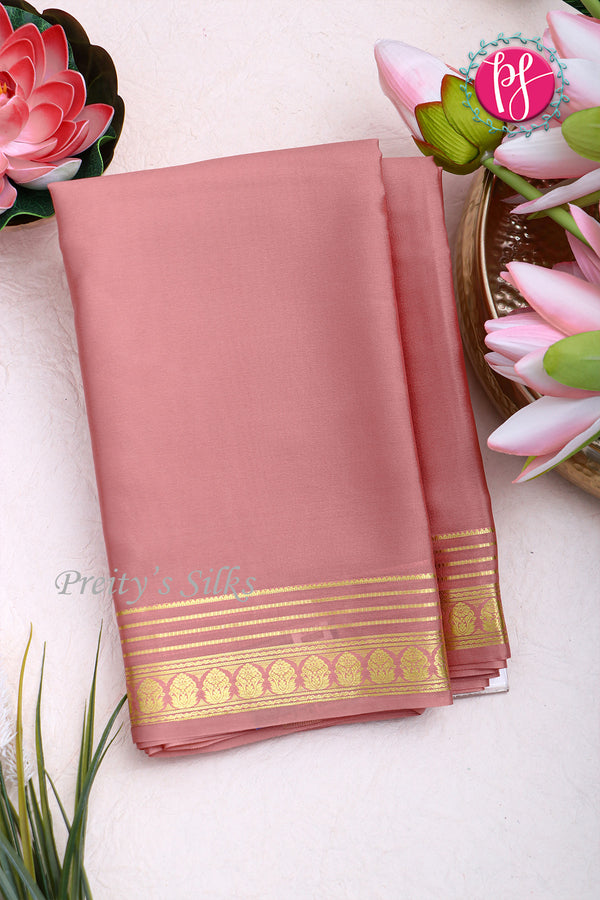 Pure Mysore Crepe Silk Saree -Chikku-PA03096