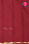 Pure Mysore Crepe Silk Saree-Marron-PA21766