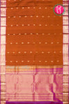 Half Pure Kanchipuram Silk Saree-Mustardyellow And Pink-PA25013