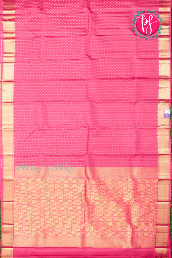 Pure Kanchipuram Silk Saree-Pink-PA34518