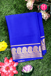 Pure Mysore Crepe Silk Saree-Royalblue-PA20648