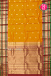 Pure Kanchipuram Silk Saree-Mustardyellow And Red-PA27234