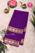 Pure Mysore Crepe Silk Saree-Gandaberunda Border-Purple-PA20598