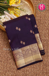 Pure Kanchipuram Silk Saree-Dark Purple-PF59192