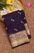 Pure Kanchipuram Silk Saree-Dark Purple-PF59192