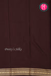 Pure Mysore Crepe Silk Saree-Deepmaroon-PA35304