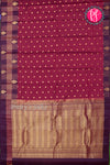 Half Pure Kanchipuram Silk Saree-Maroon And Wine-PA25014