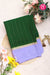 Pure Mysore Crepe Silk Saree Contrast PlainBorder -Green And Lightlavender-PA10788