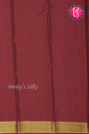Pure Mysore Crepe Silk Saree-Parrotgreen And Marron-PA22316