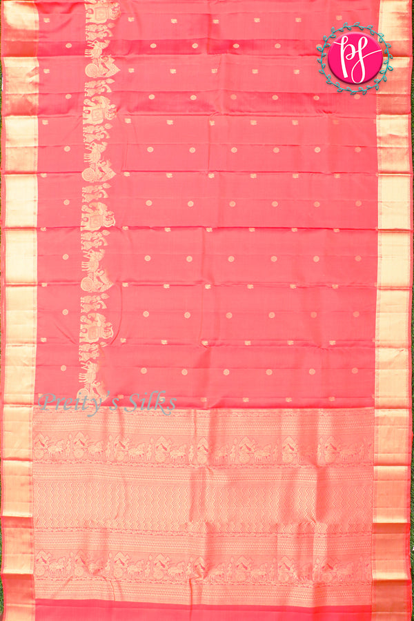 Pure Kanchipuram Silk Saree-Kankambara-PA27256