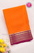 Pure Mysore Crepe Silk Saree-Brick orange And Darkpink-PF66917