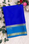 Pure Mysore Crepe Silk Saree -Royalblue And Blue-PF82493