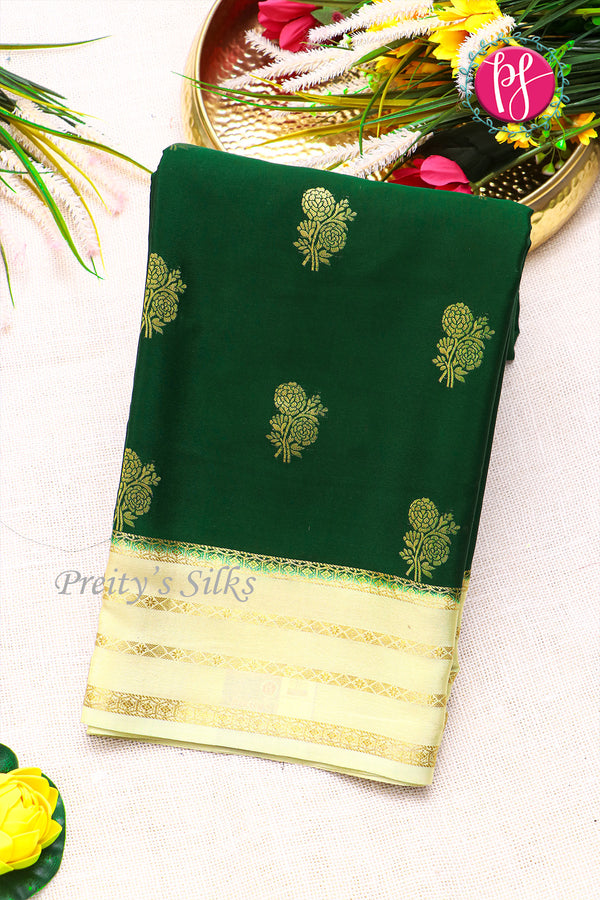 Pure Mysore Crepe Silk Saree -PF77407