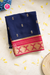 Pure Mysore Crepe Silk Saree-Navyblue And Pink- PA56162