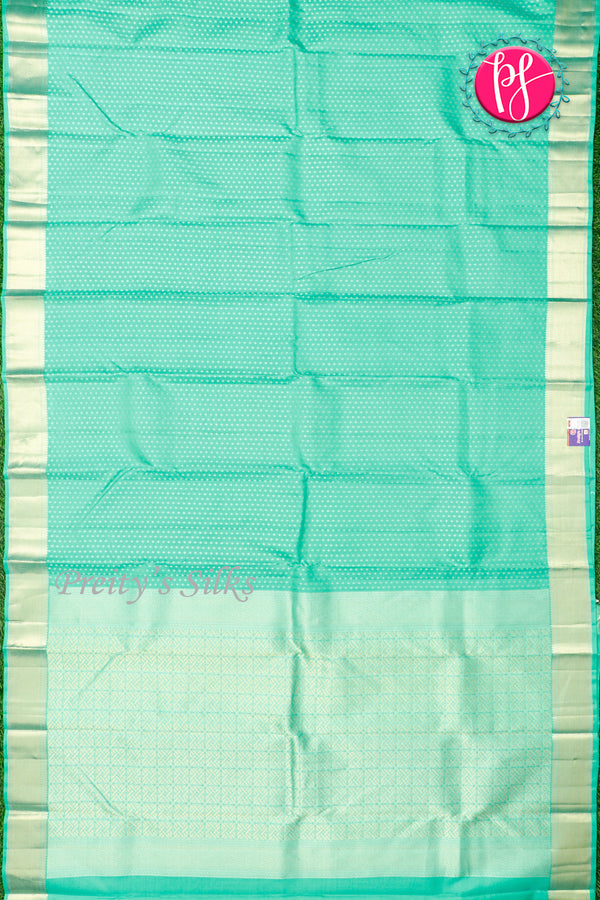 Pure Kanchipuram Silk Saree-Seagreen-PA34518
