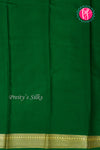 Pure Mysore Crepe Silk Saree-Orange And Green-PA22436