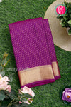 Pure Kanchipuram Silk Saree-Deep purple-PA20310