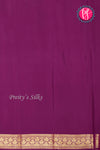 Pure Mysore Crepe Silk Saree-Olive green And DeepBurgundy -PA46832