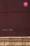 Kanchipuram Soft Silk Saree-Green And Deepbrown-PA27210