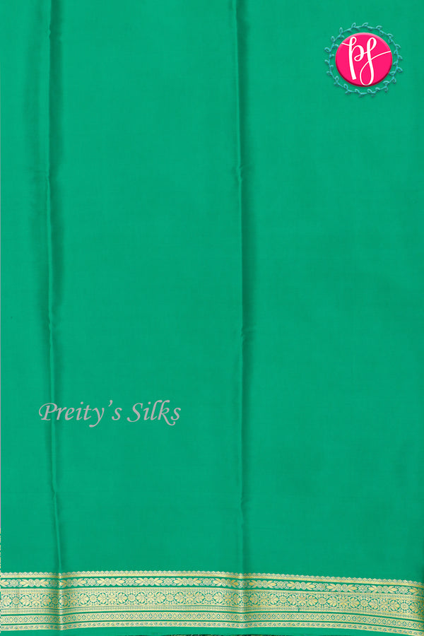 Pure Mysore Crepe Silk Saree-Mauve And Green-PA28937