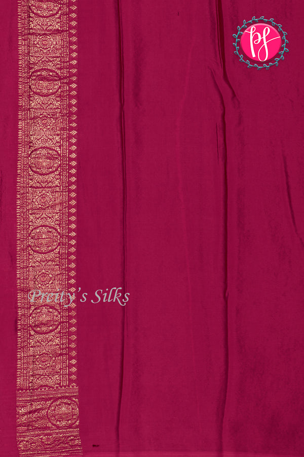 PURE KADDI BANARASI CREPE SILK SAREE-Marron-PA29680