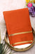 Pure Mysore Crepe Silk Saree With Bentex Border-Orange-PF46788