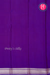Pure Mysore Crepe Silk Saree-Cyanblue And Deeppurple-PA34000
