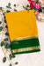 Pure Mysore Crepe Silk Saree -Mustard yellow And Green-PF82480