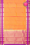 Half Pure Kanchipuram Silk Saree-Mustardyellow And Purple-PA24764