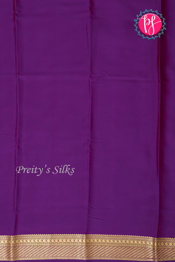 Pure Mysore Crepe Silk Saree-Mauve And Purple-PA22436
