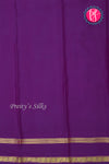 Pure Mysore Crepe Silk Saree-Olivegreen And Purple- PA22264